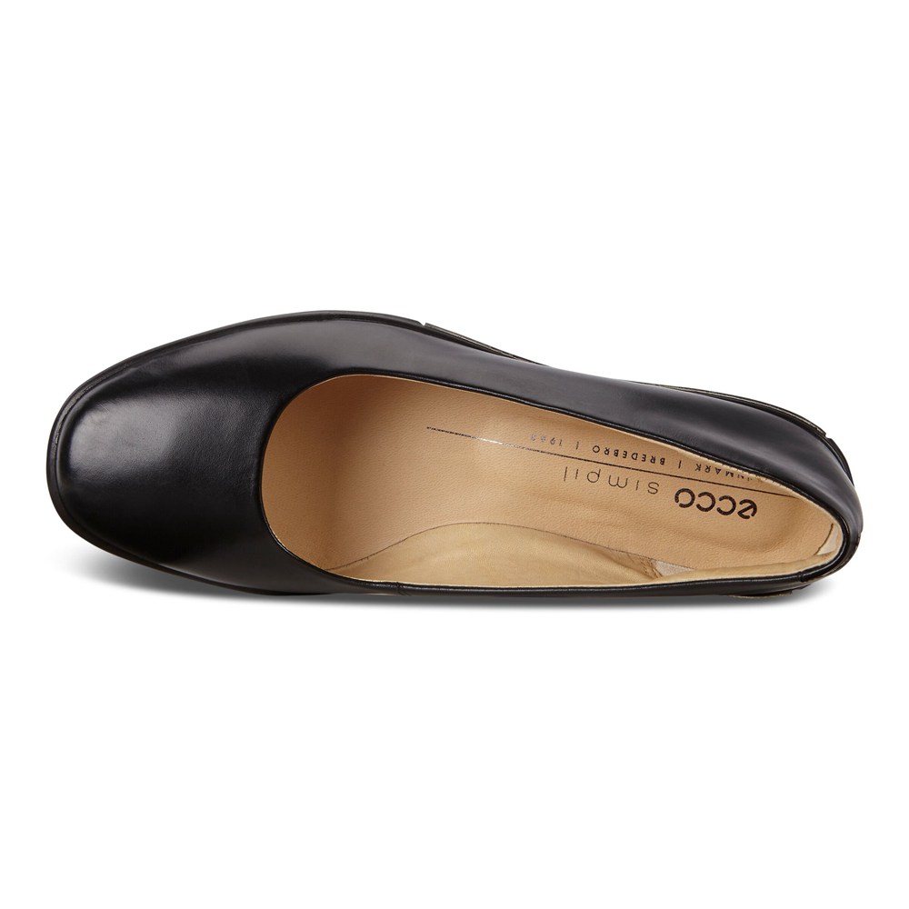 ECCO Womens Ballerinas Black - Simpil Ii Slip-On - EVU-190267